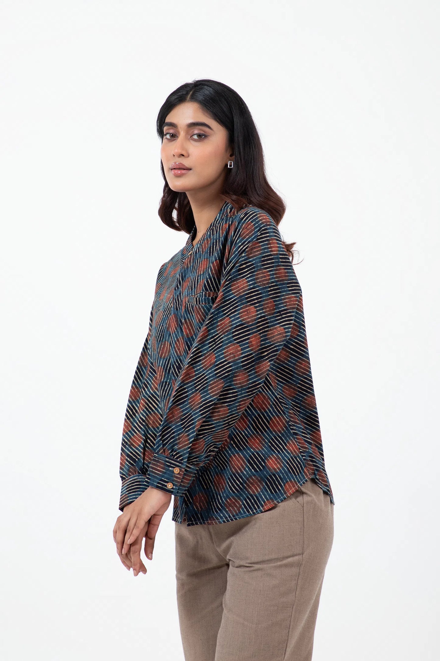 Block printed Sunset Jaapani Kimono Shirt