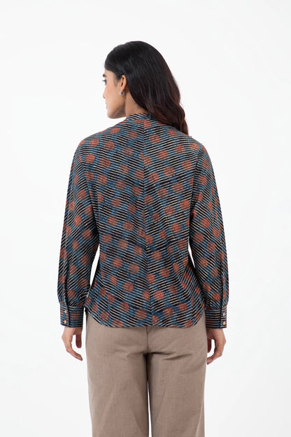 Block printed Sunset Jaapani Kimono Shirt