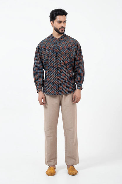 Block printed Sunset Jaapani Kimono Shirt