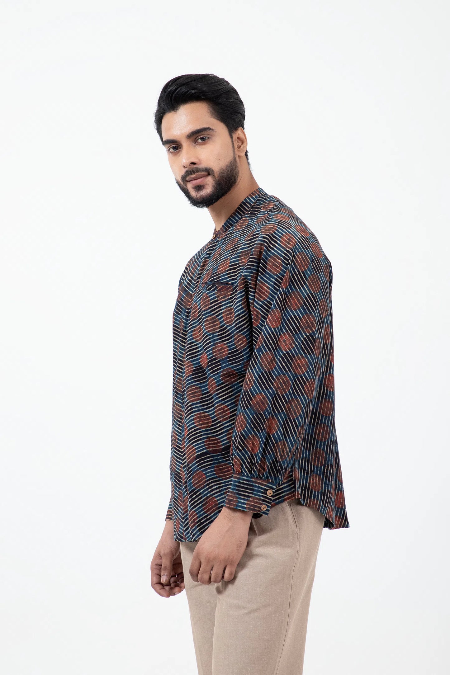 Block printed Sunset Jaapani Kimono Shirt