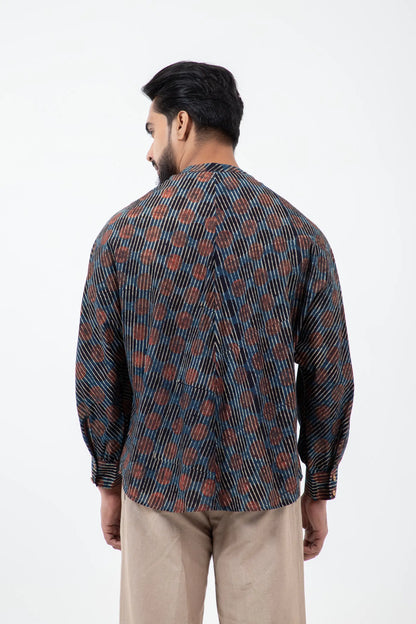 Block printed Sunset Jaapani Kimono Shirt