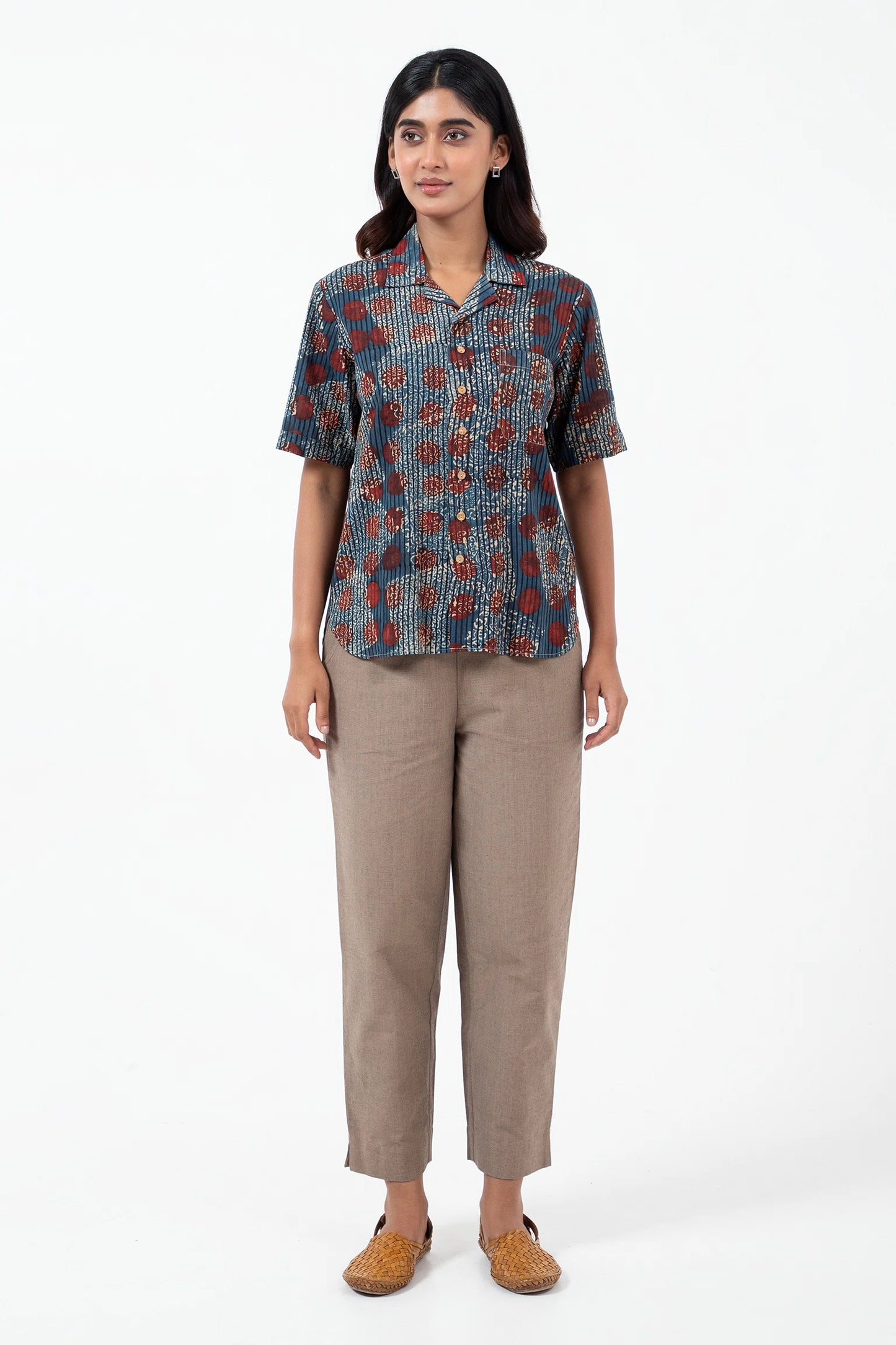 Block printed Allover Holiday Formal Shirt