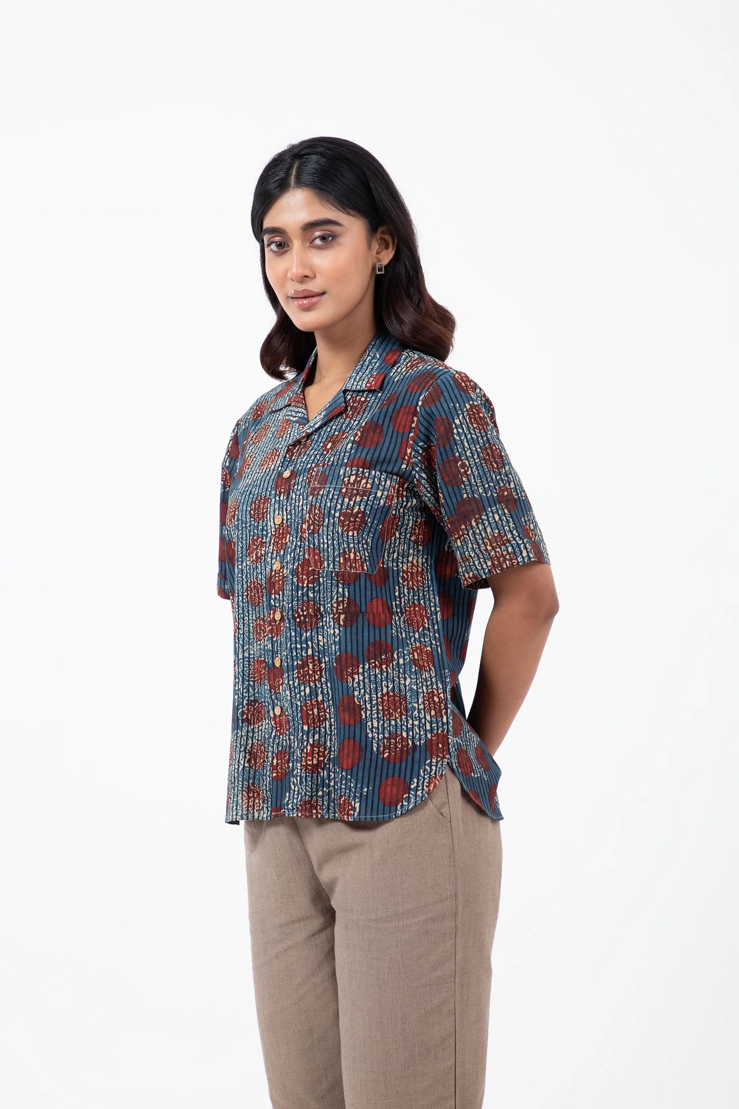 Block printed Allover Holiday Formal Shirt