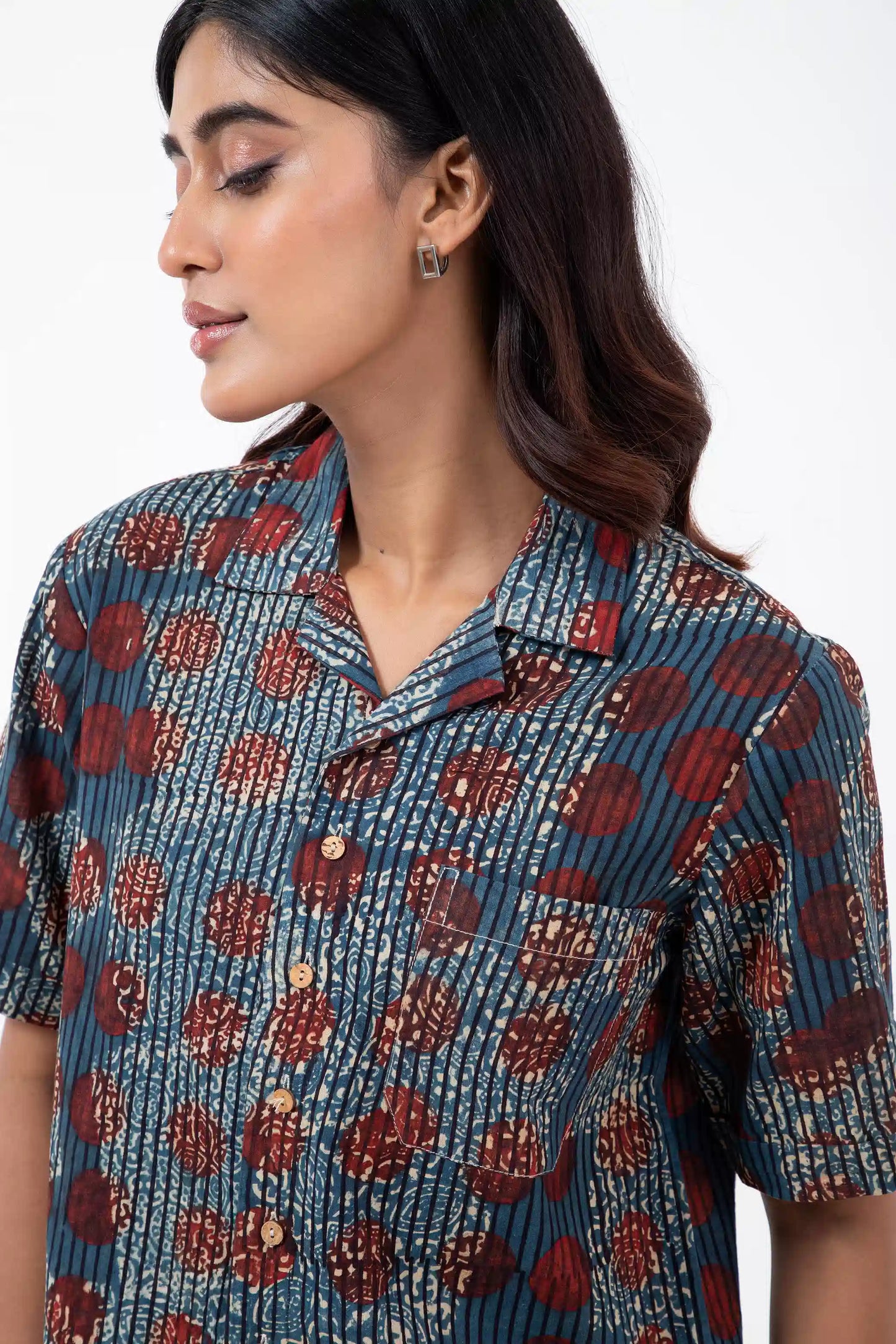 Block printed Allover Holiday Formal Shirt