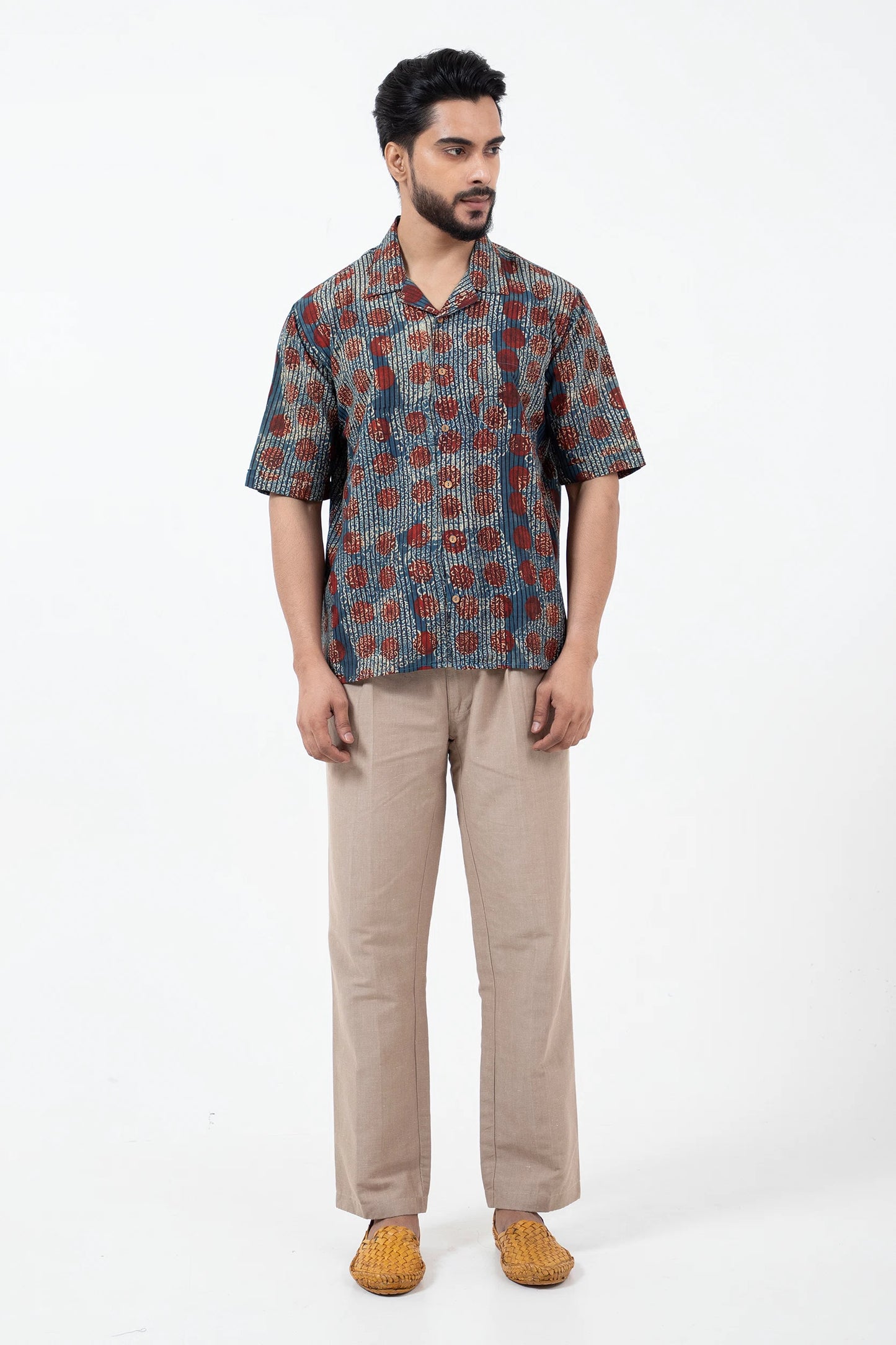 Block printed Allover Holiday Formal Shirt