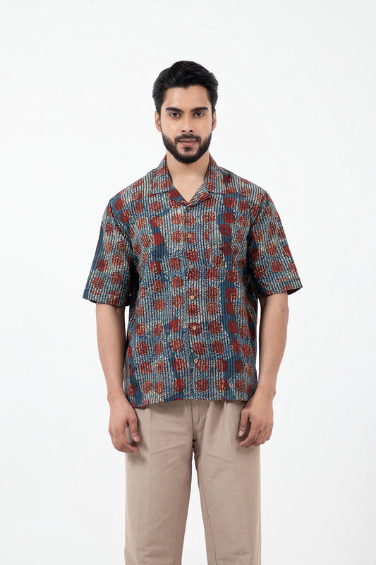 Block printed Allover Holiday Formal Shirt