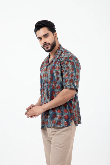 Block printed Allover Holiday Formal Shirt