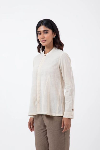 Kala Cotton Off-white Angrezi Shirt