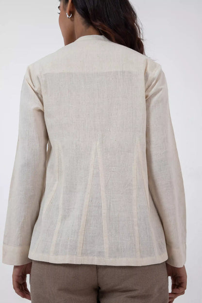 Kala Cotton Off-white Angrezi Shirt