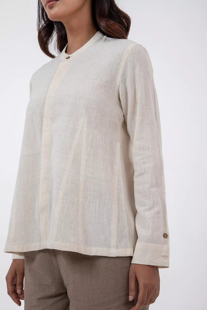 Kala Cotton Off-white Angrezi Shirt