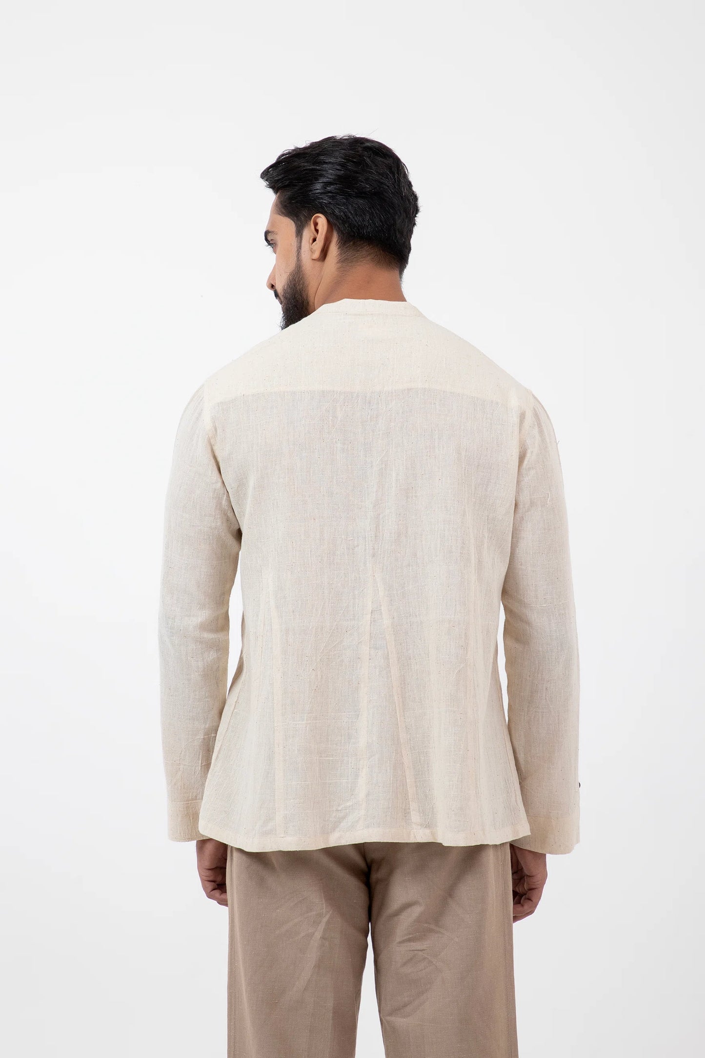 Kala Cotton Off-white Angrezi Shirt