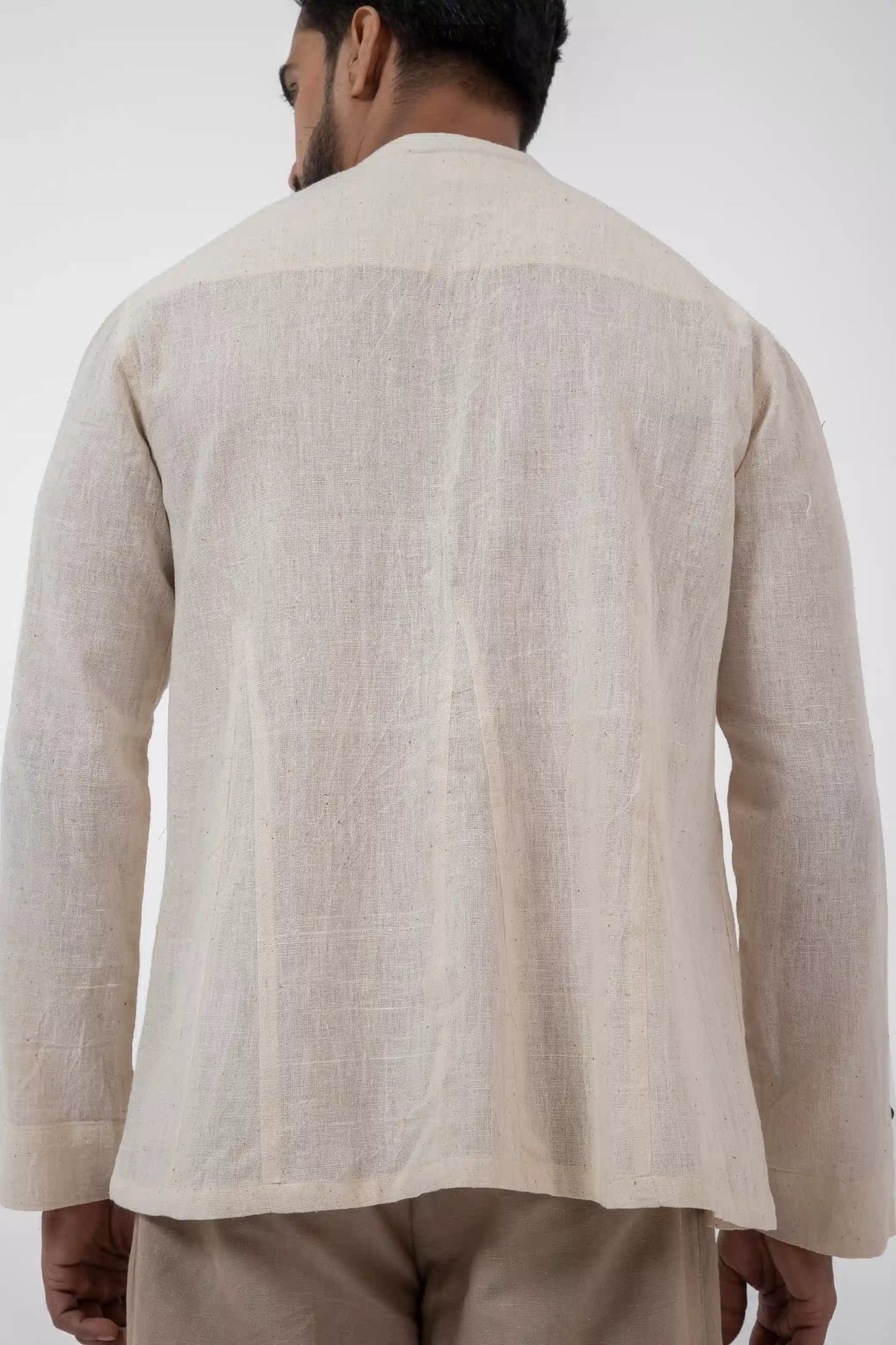 Kala Cotton Off-white Angrezi Shirt