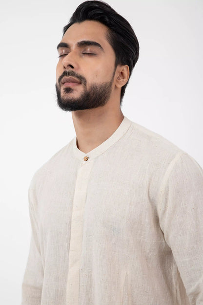 Kala Cotton Off-white Angrezi Shirt