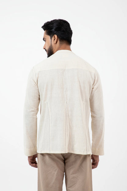 Indigo Kala Cotton Off-white Angrezi Shirt