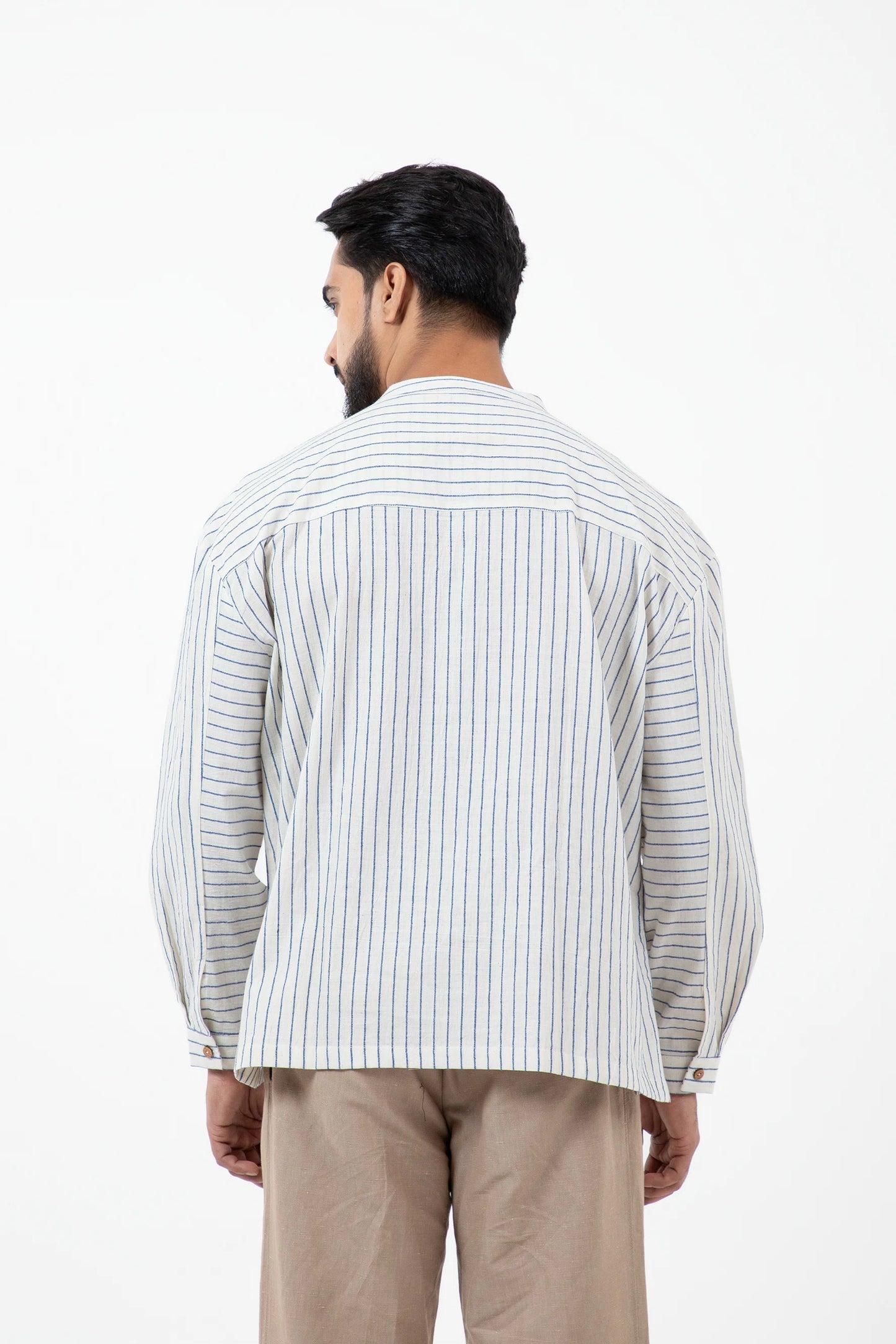 Handloom Blue stripes Tote Shirt