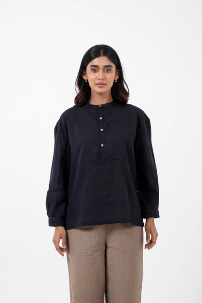 Kala Cotton Black Tote Shirt