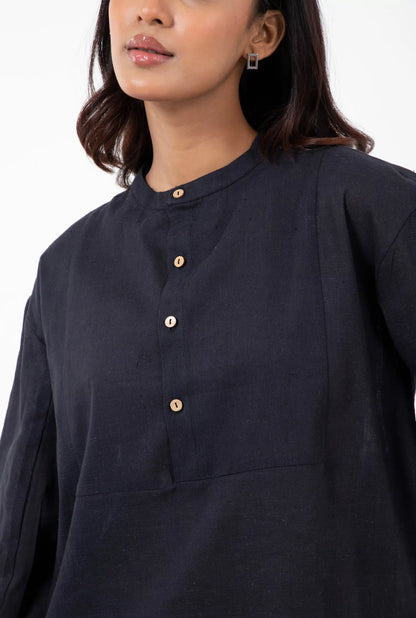 Kala Cotton Black Tote Shirt