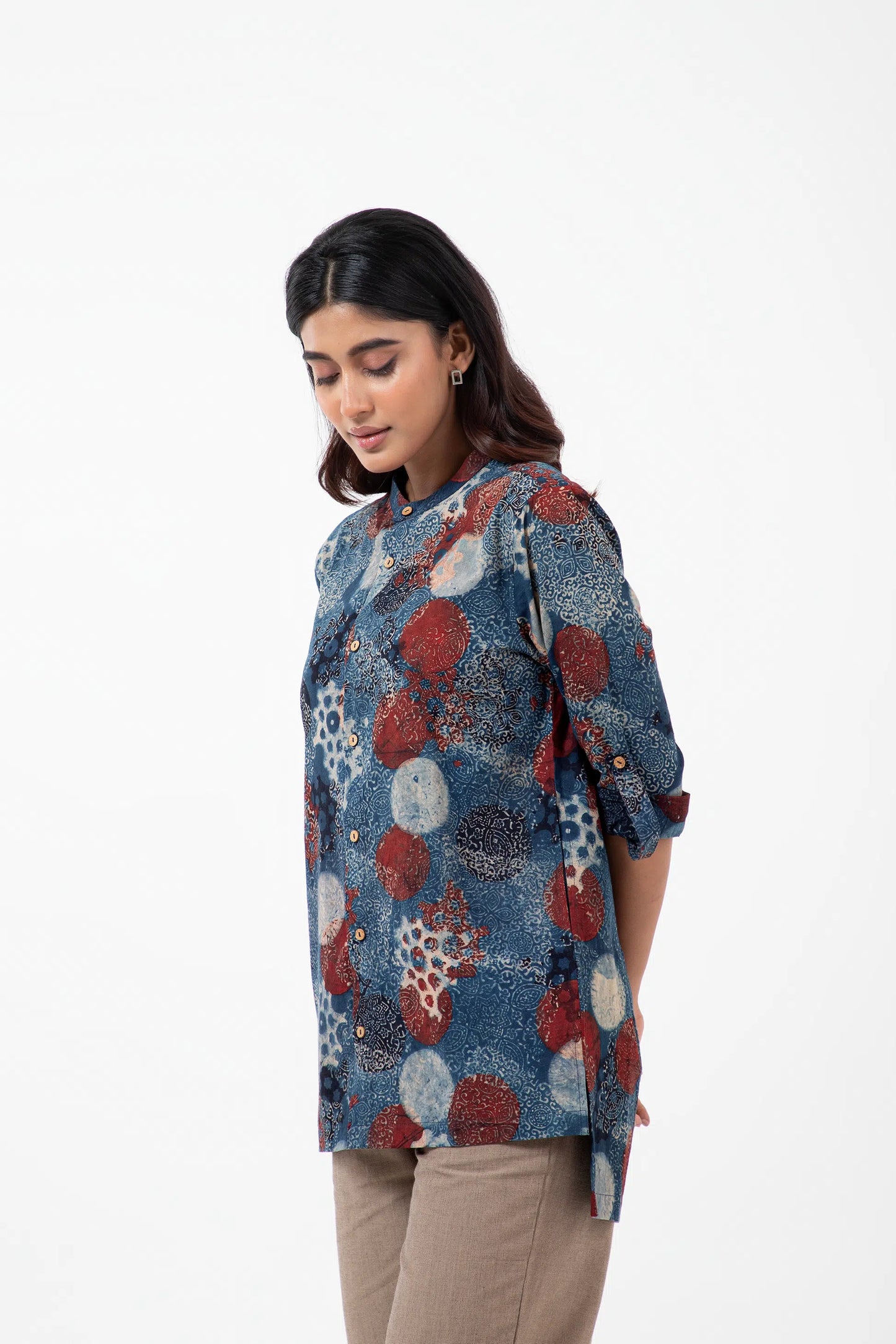 Block printed Indigo Reliable shirt