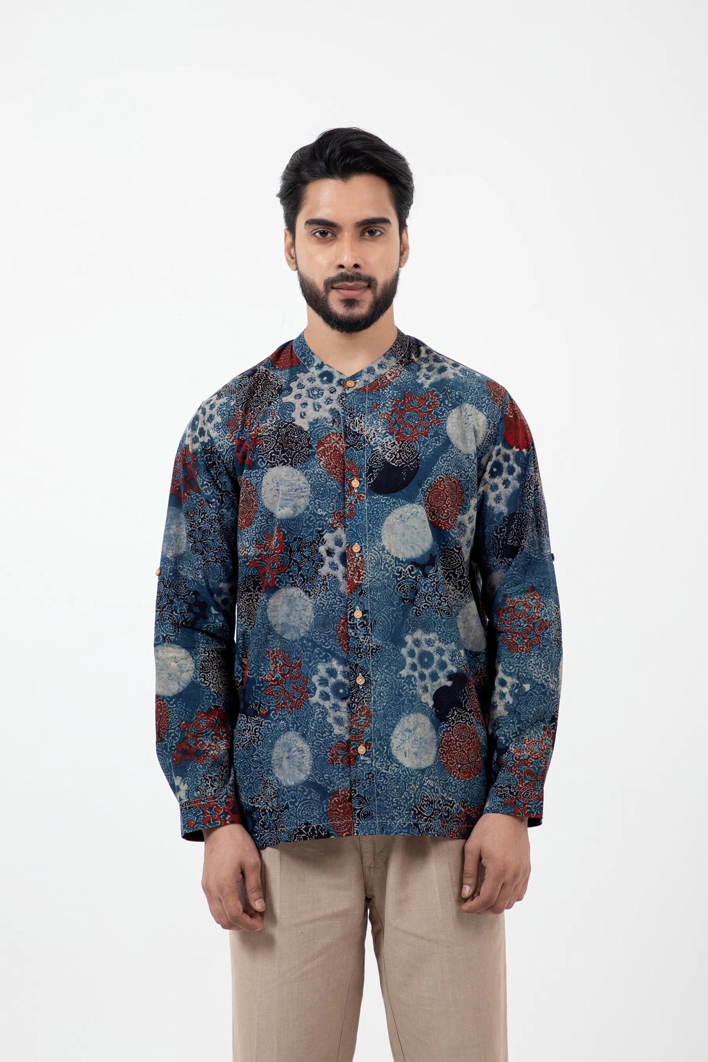 Block printed Indigo Reliable shirt