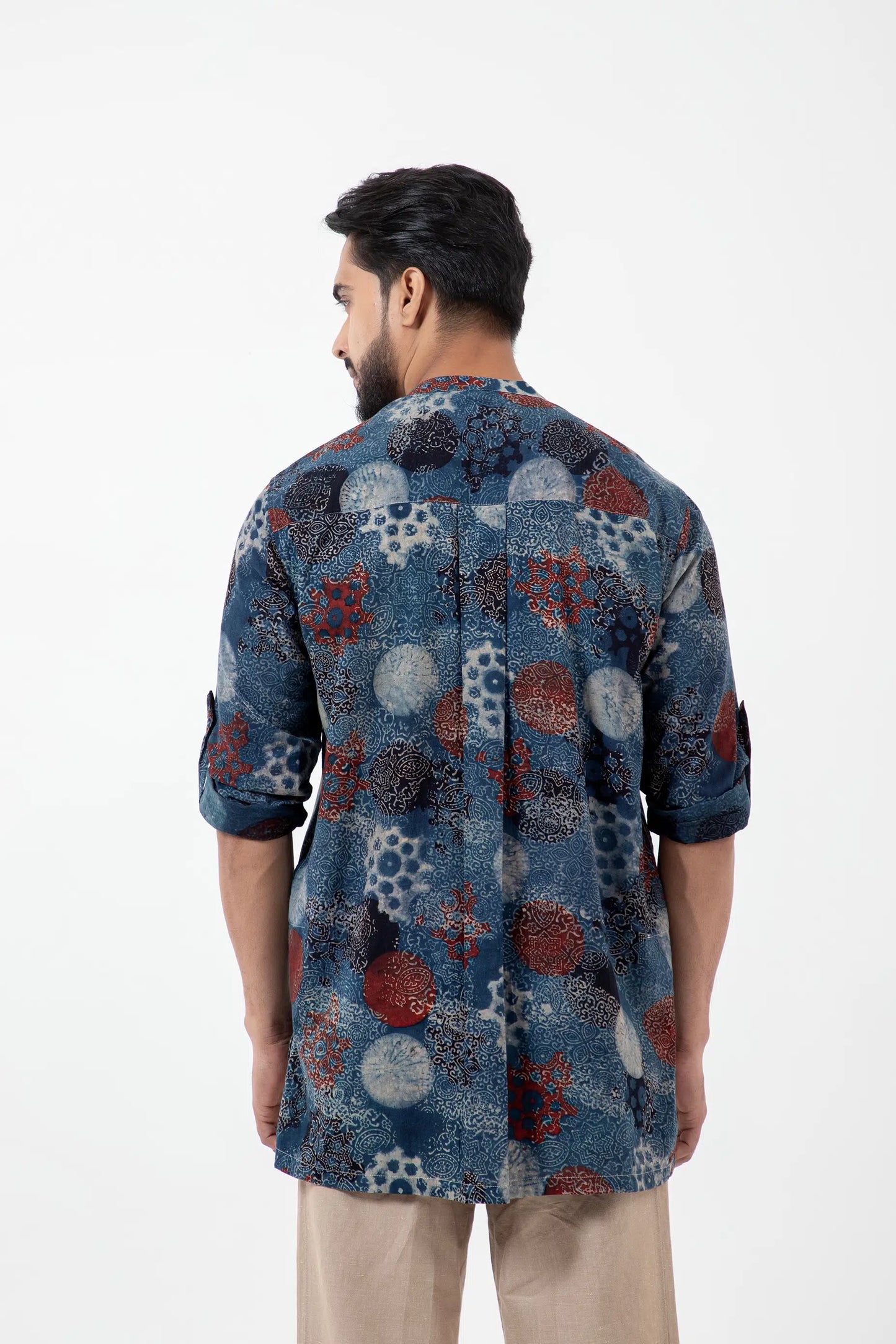 Block printed Indigo Reliable shirt