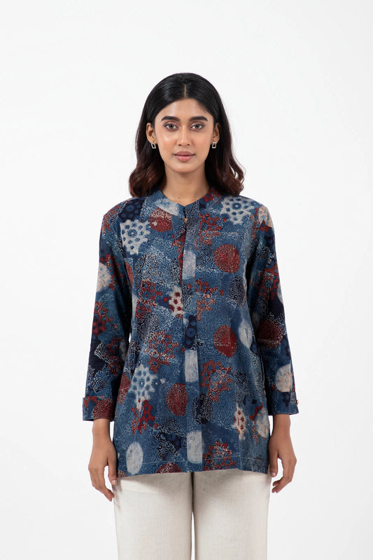 Block printed Indigo Forever Kurta