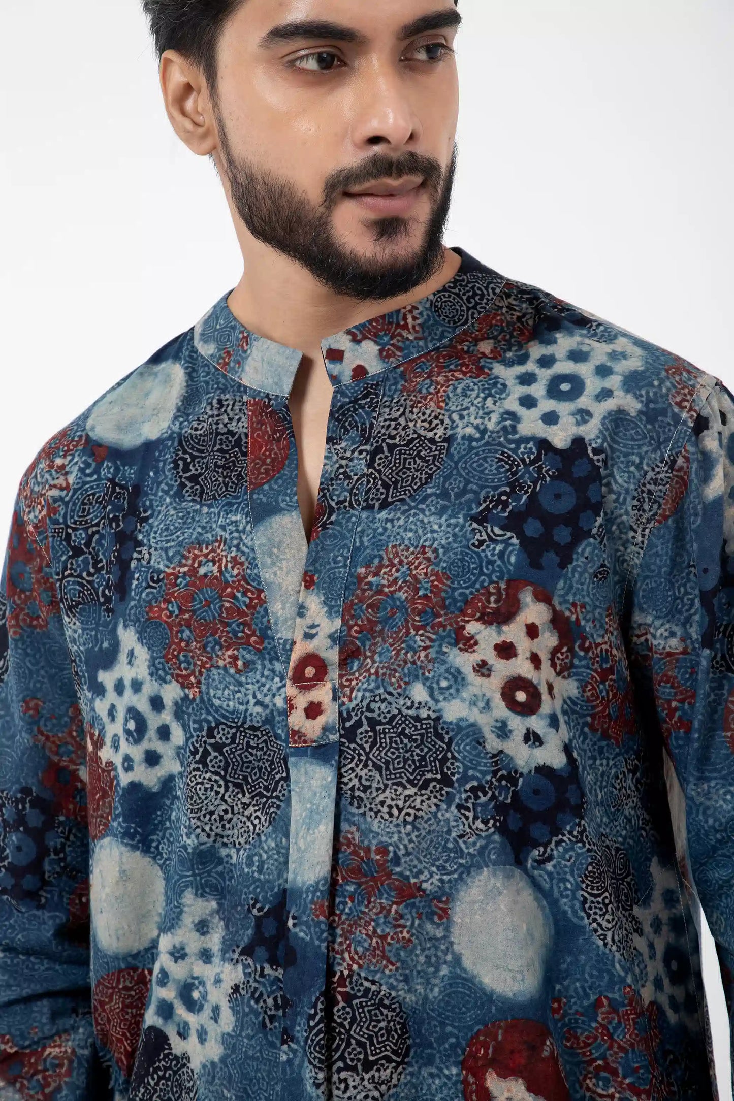 Block printed Indigo Forever Kurta