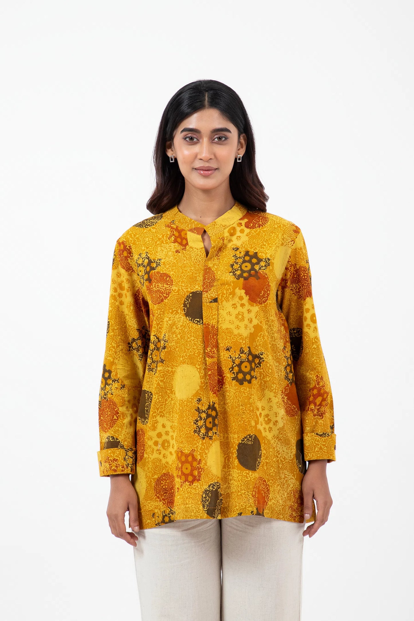 Block printed Sunshine Forever Kurta - Yellow