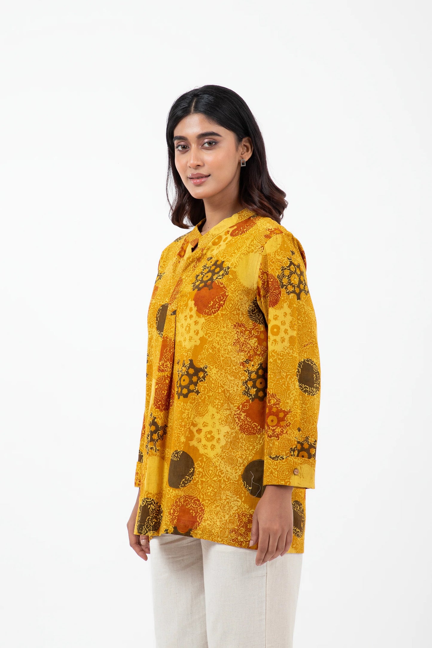 Block printed Sunshine Forever Kurta - Yellow