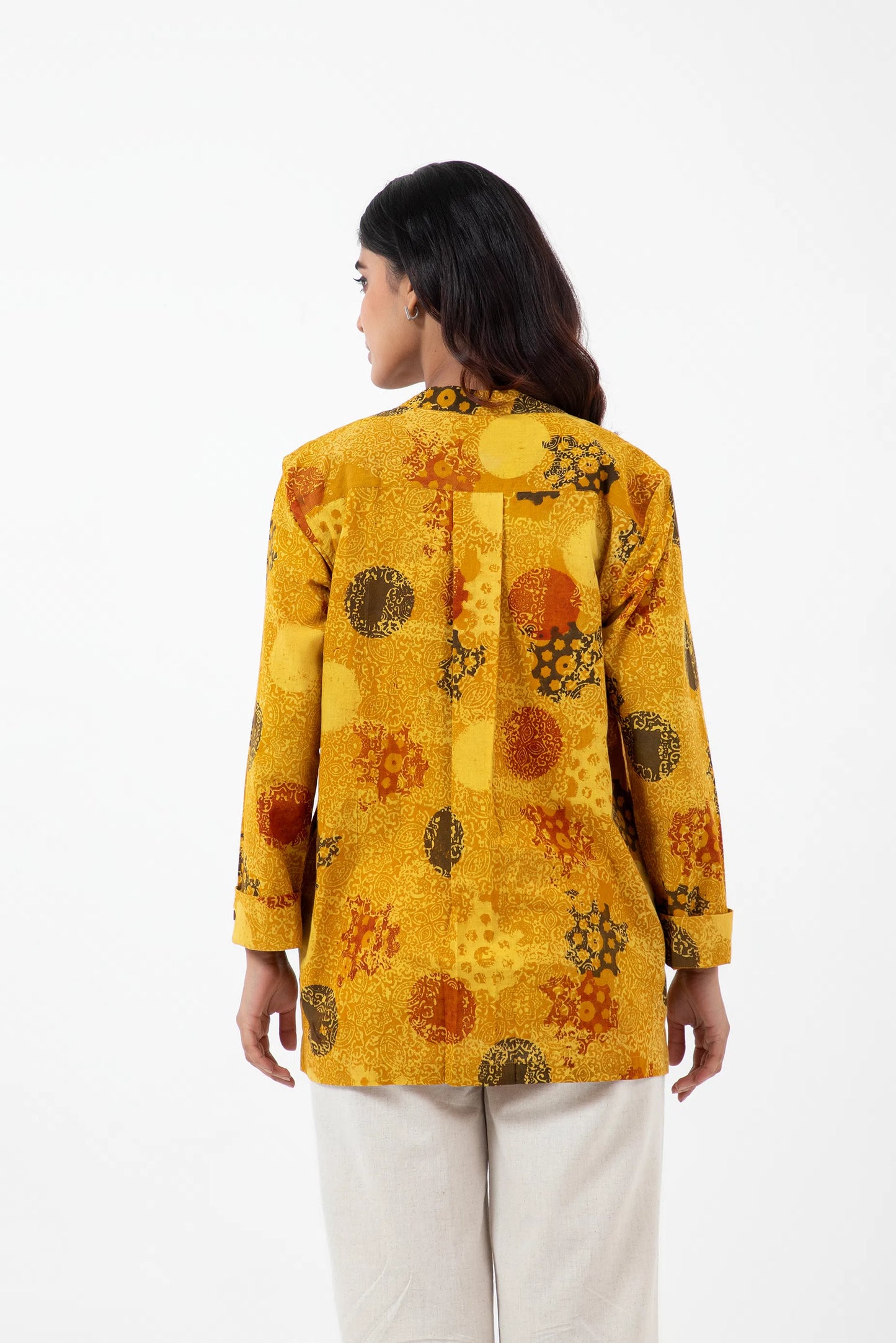 Block printed Sunshine Forever Kurta - Yellow