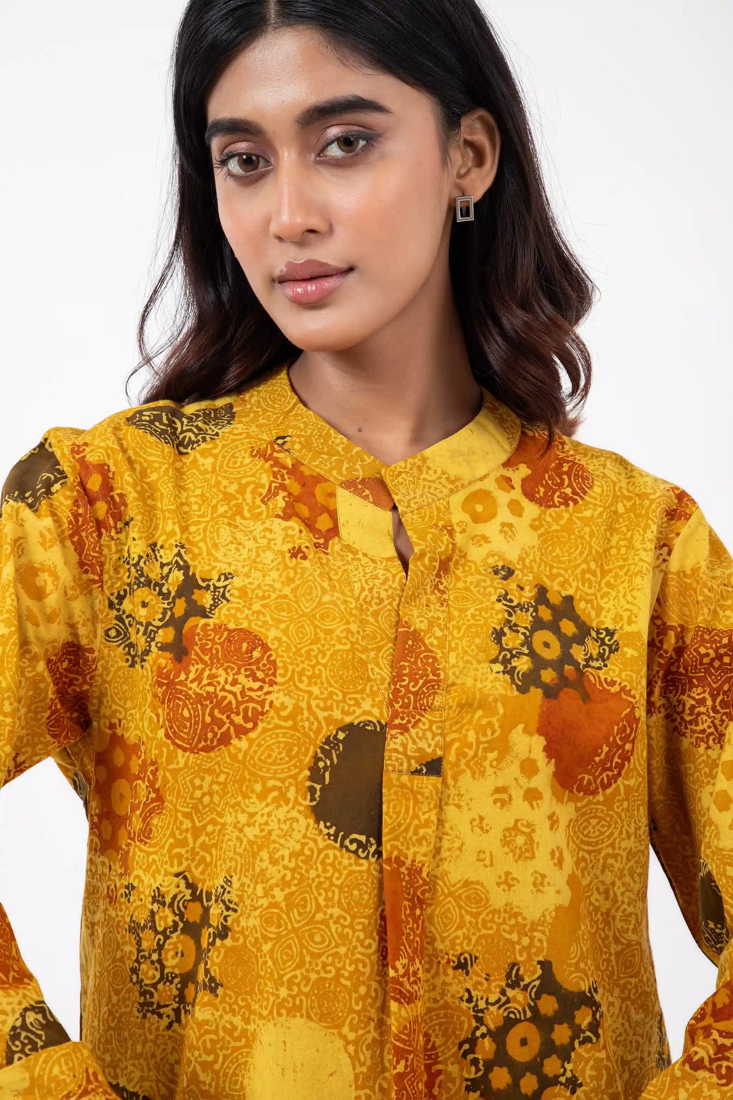 Block printed Sunshine Forever Kurta - Yellow