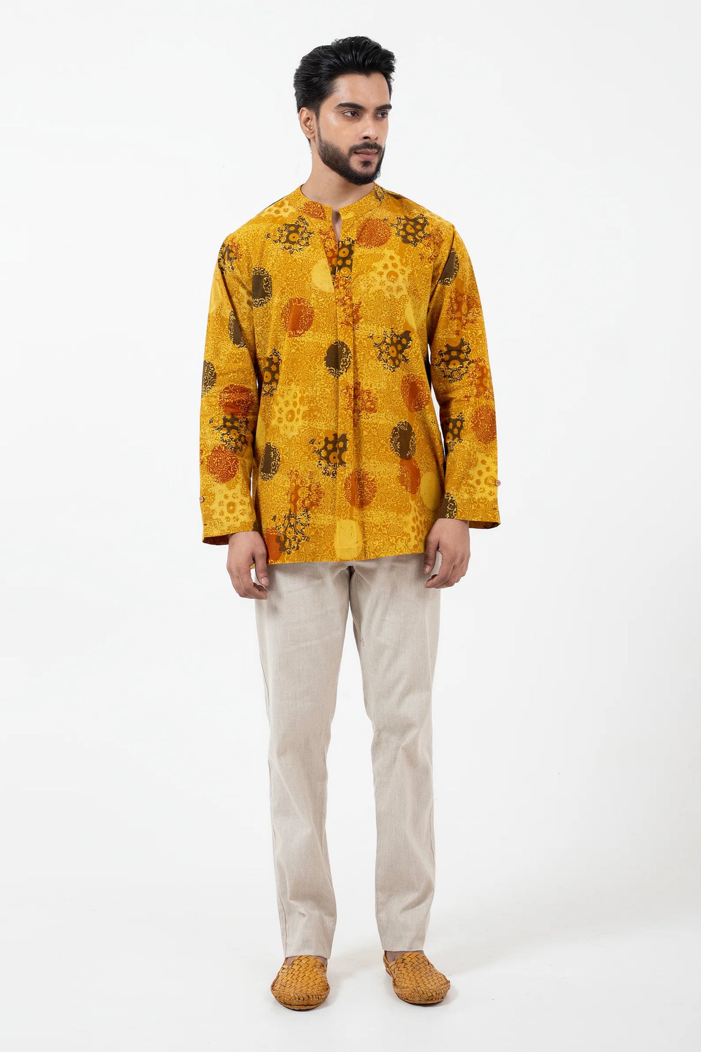 Block printed Sunshine Forever Kurta - Yellow