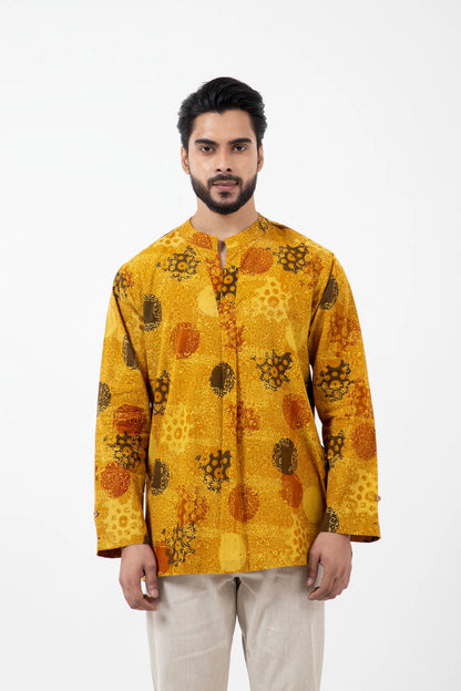 Block printed Sunshine Forever Kurta - Yellow