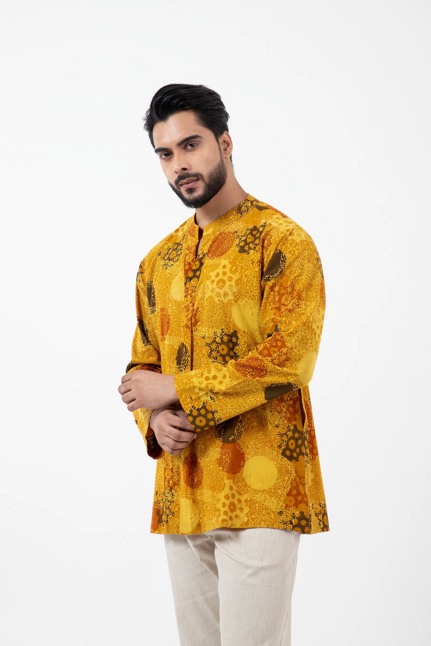 Block printed Sunshine Forever Kurta - Yellow