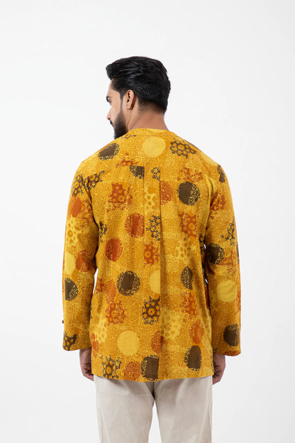 Block printed Sunshine Forever Kurta - Yellow