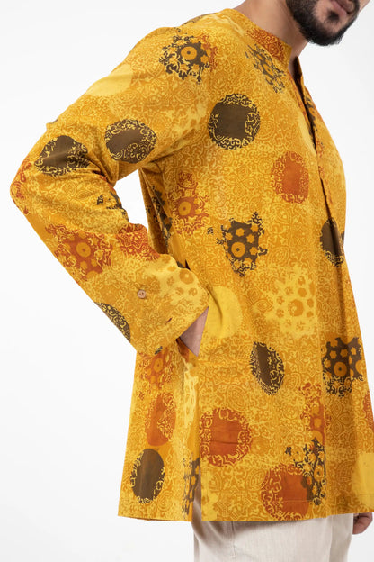 Block printed Sunshine Forever Kurta - Yellow