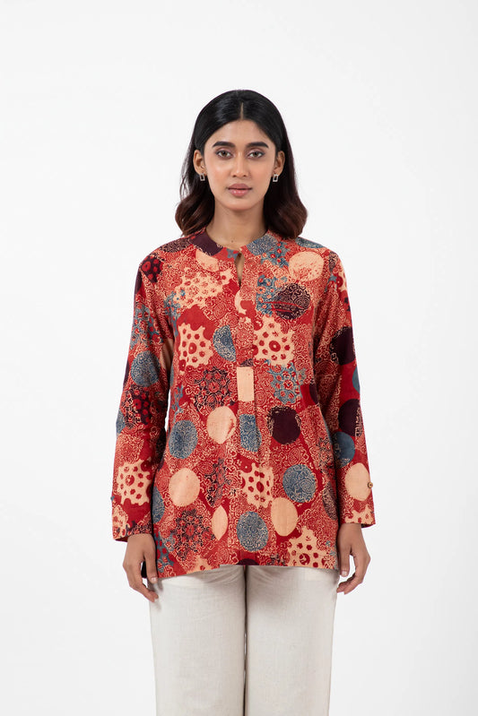 Block printed Alizarine Forever Kurta