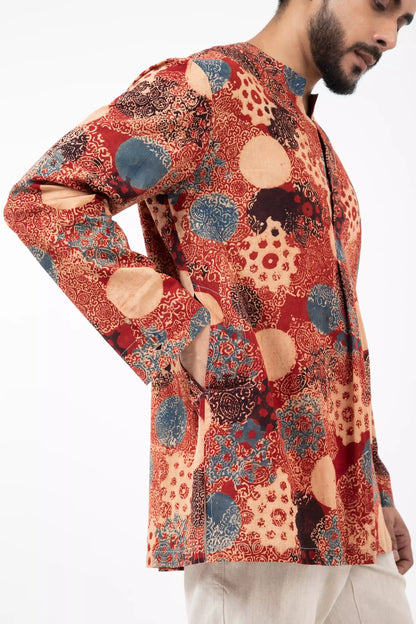 Block printed Alizarine Forever Kurta