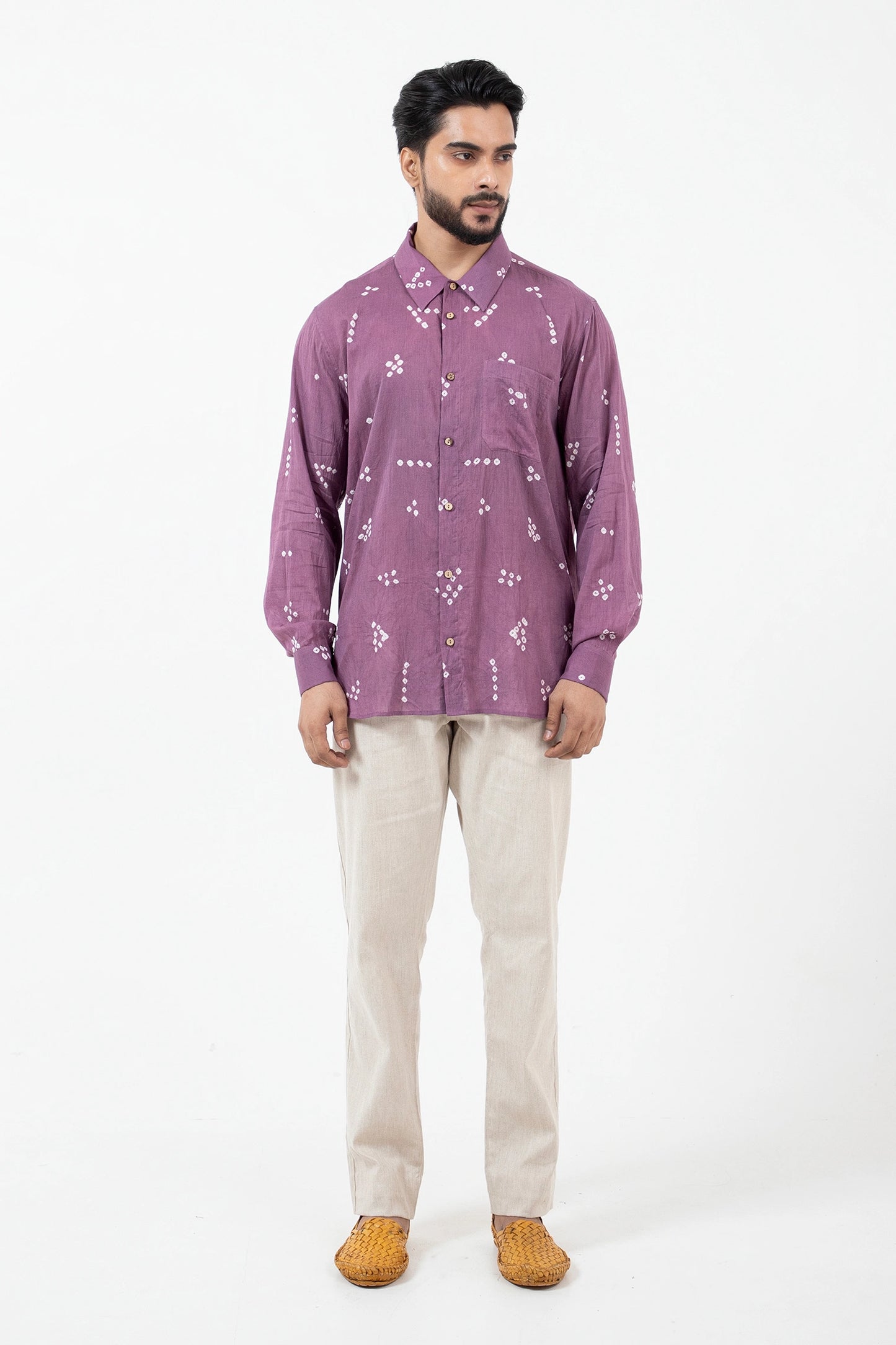 Bandhani Tribal Purple Everywhere Shirt