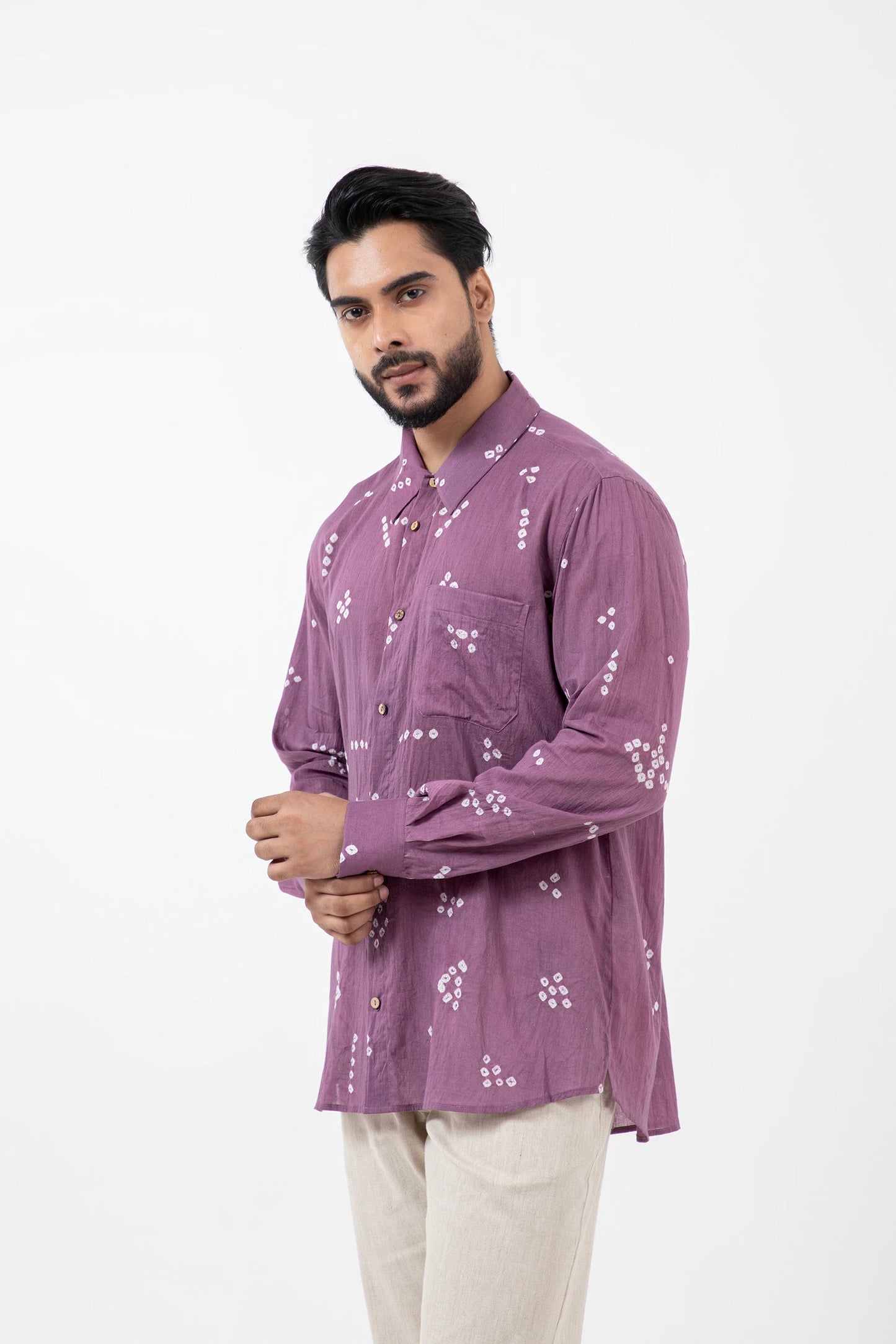 Bandhani Tribal Purple Everywhere Shirt