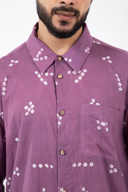 Bandhani Tribal Purple Everywhere Shirt