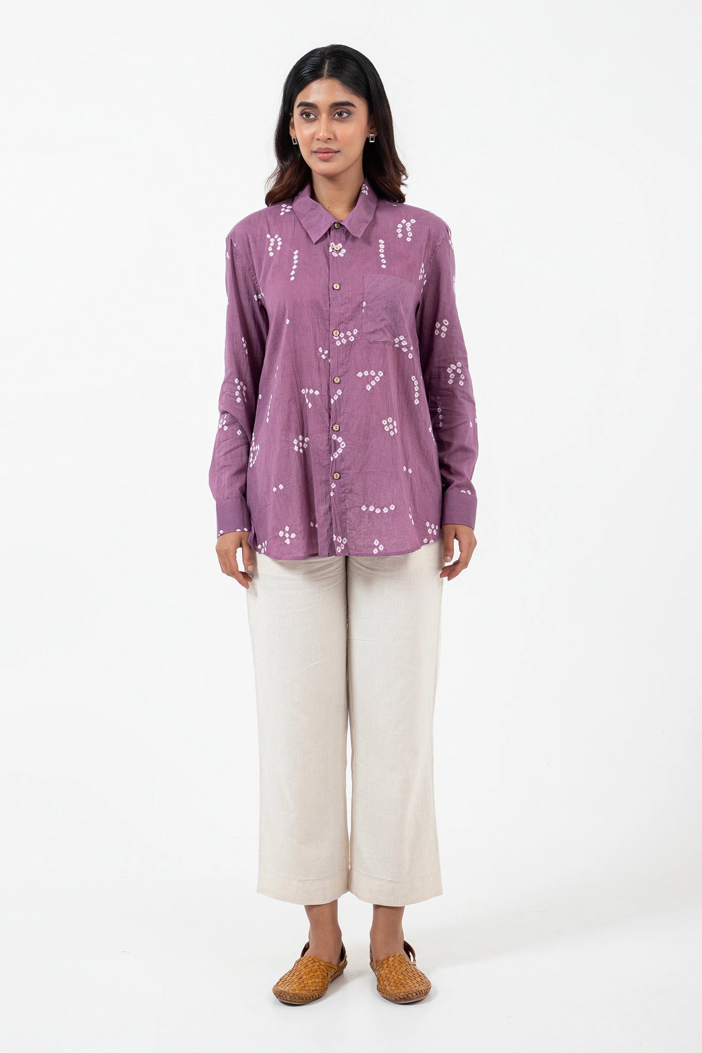 Bandhani Tribal Purple Everywhere Shirt