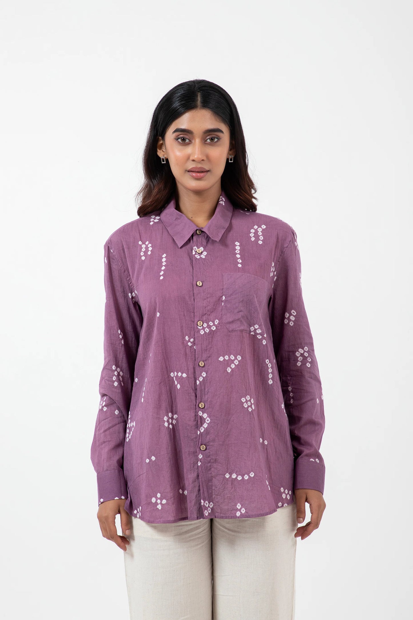 Bandhani Tribal Purple Everywhere Shirt