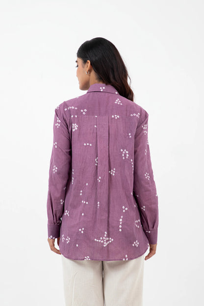 Bandhani Tribal Purple Everywhere Shirt