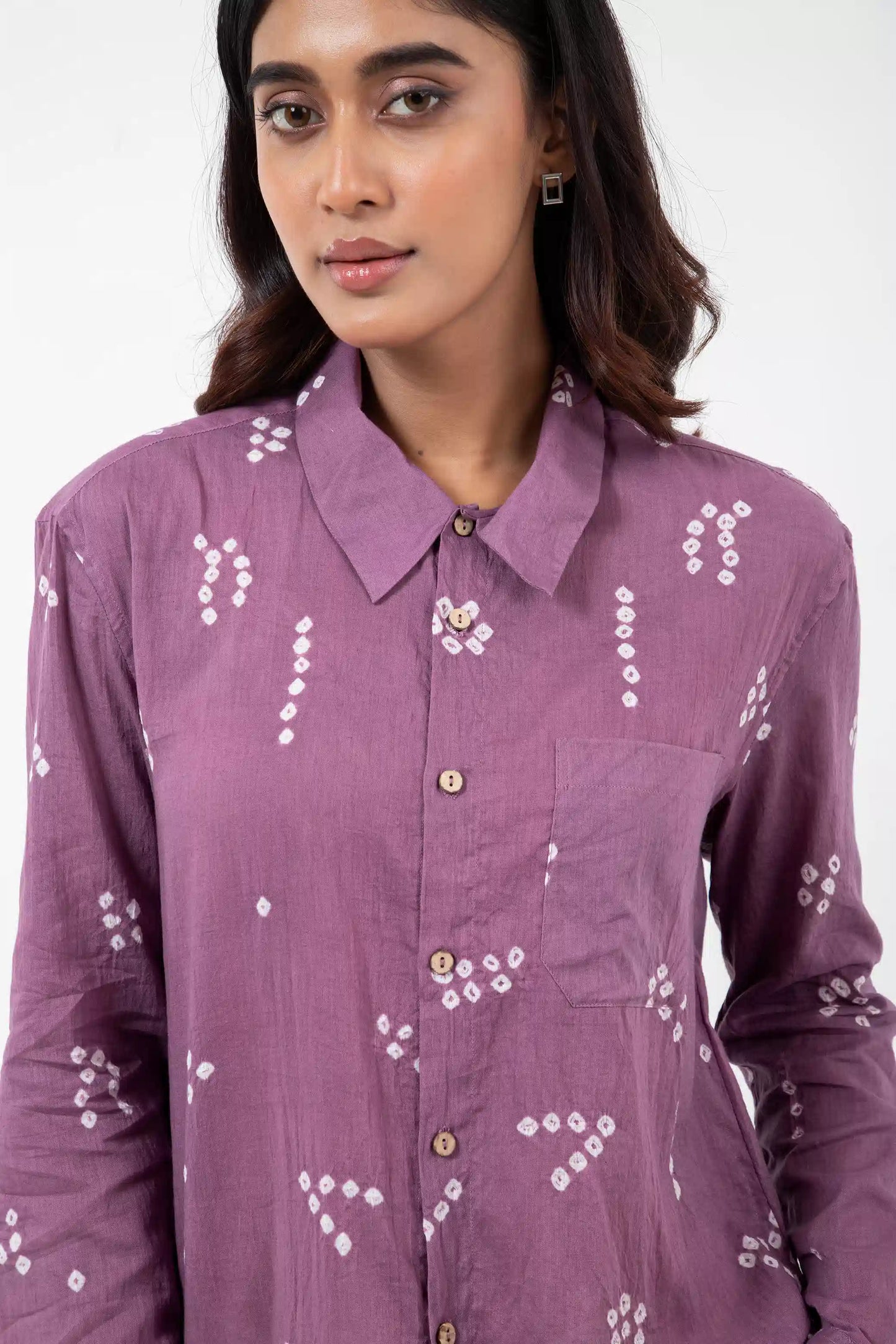 Bandhani Tribal Purple Everywhere Shirt