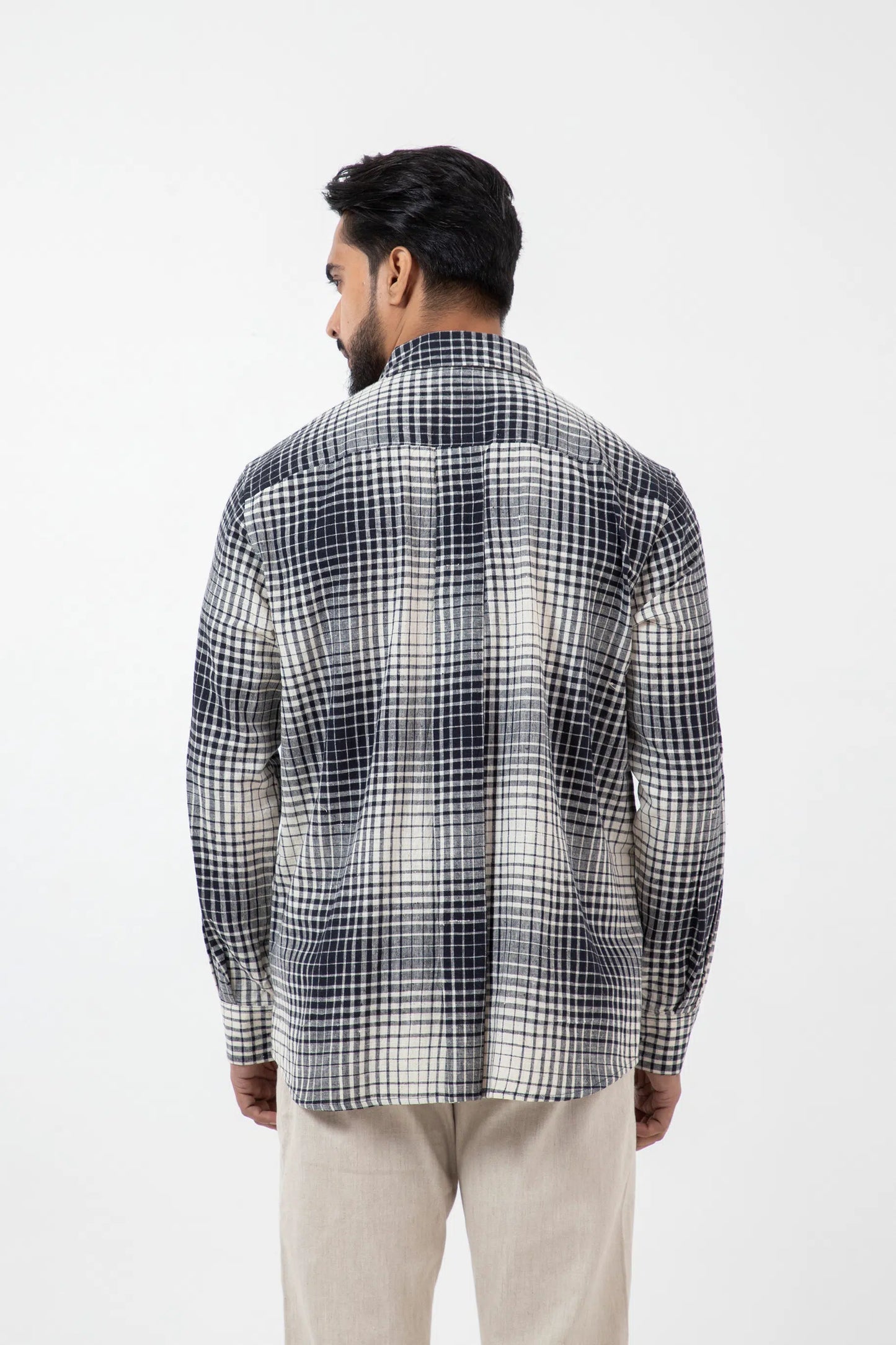 Kala Cotton BnW checks Everywhere Shirt