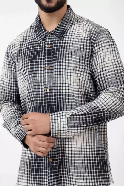 Kala Cotton BnW checks Everywhere Shirt