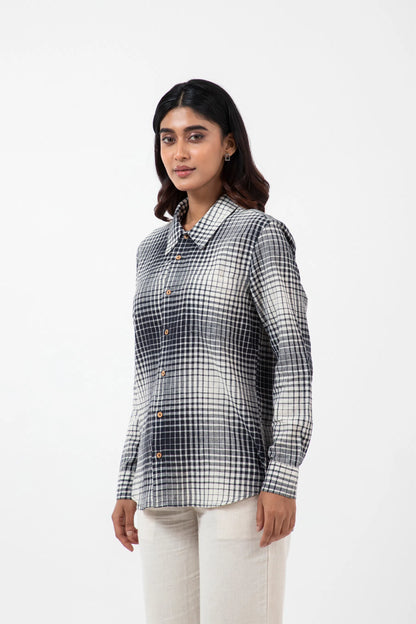 Kala Cotton BnW checks Everywhere Shirt