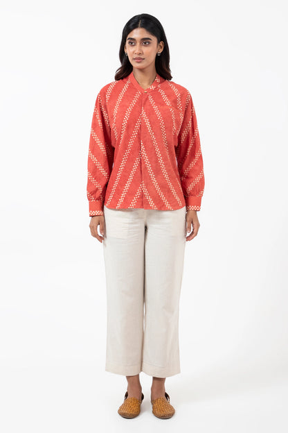 Bandhani Orange Jaapani Kimono Shirt