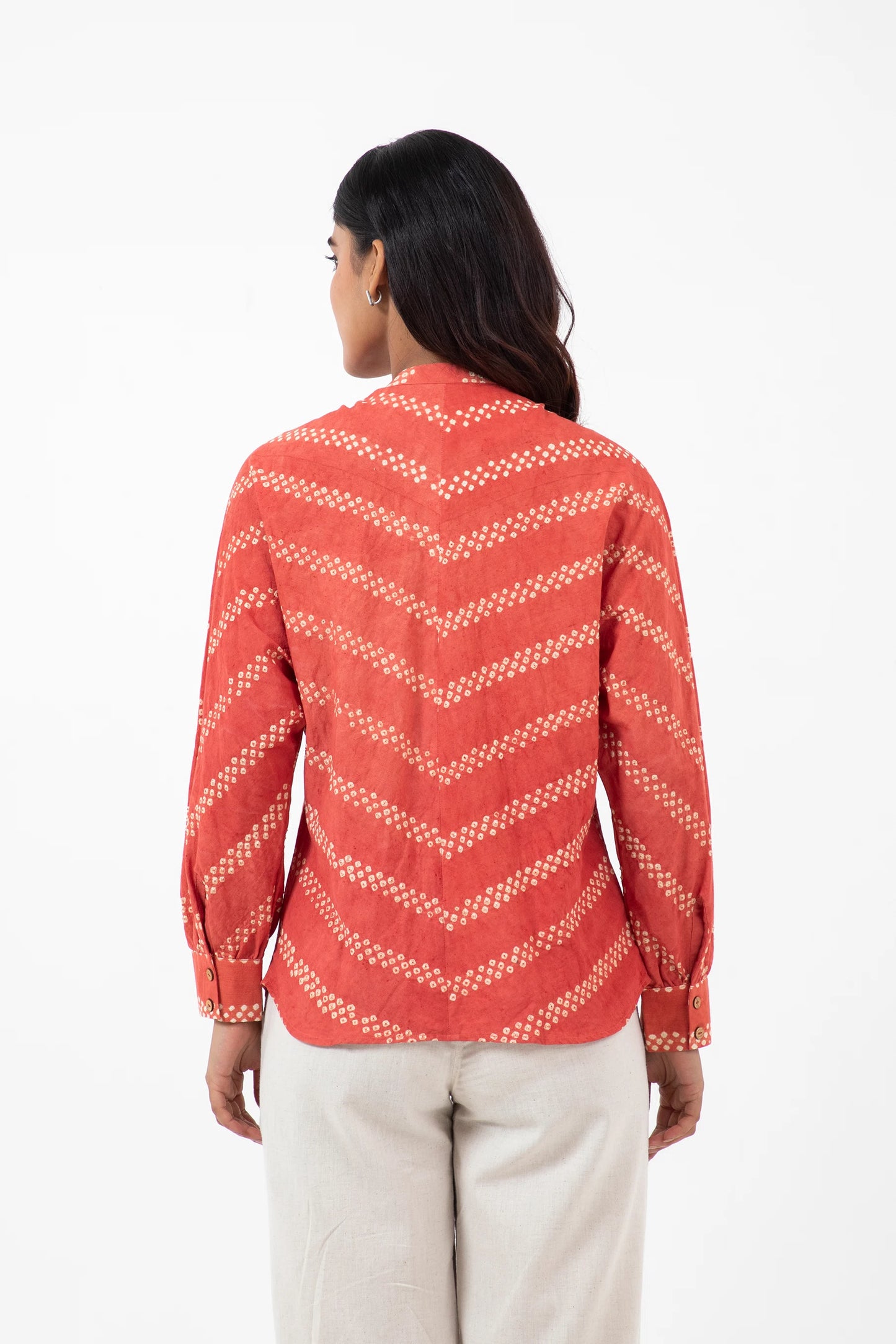 Bandhani Orange Jaapani Kimono Shirt