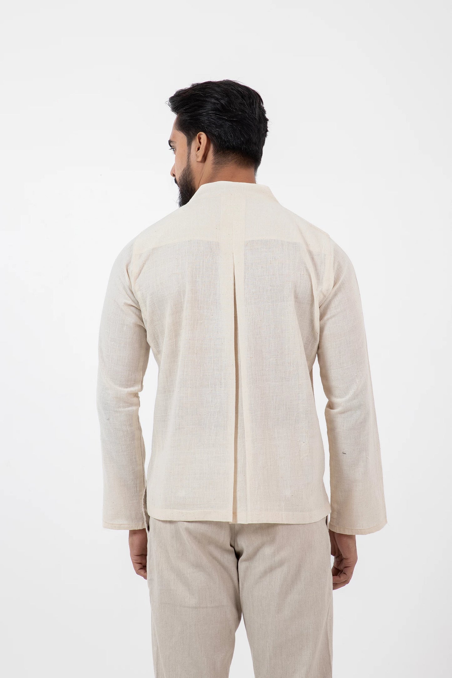 Kala Cotton Off-white Mughal Shirt